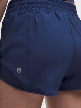 lululemon athletica Light Blue Elastic-Waist Athletic Shorts